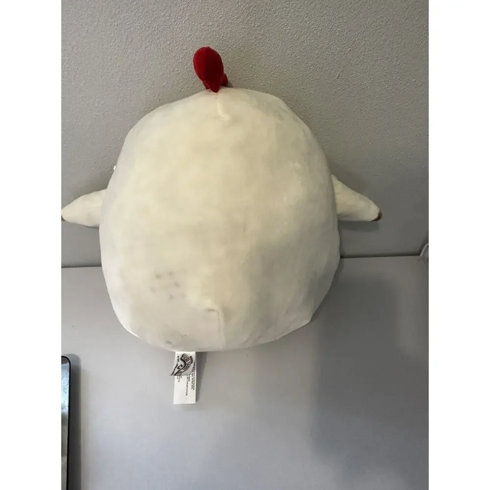 Squishmallows Kellytoy Plush Farm Animal Todd the Chicken with Bandana 12